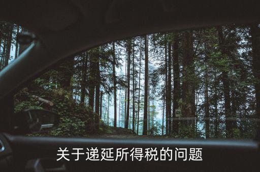 個(gè)人如何納稅遞延，關(guān)于遞延所得稅的問題