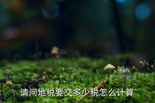 土地稅如何計算，土地使用稅的計算公式