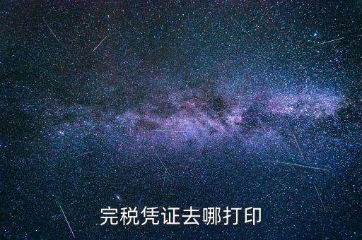 如何打印地稅完稅憑證，地稅繳款憑證如何打印