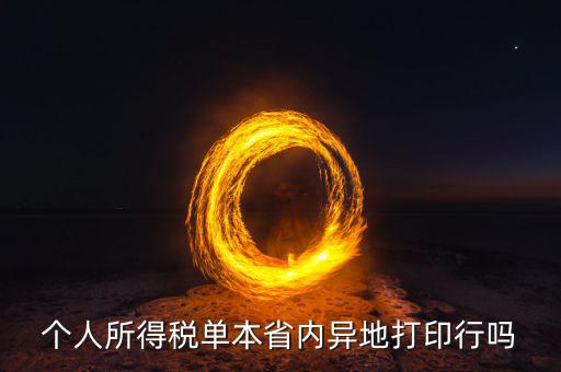 異地繳稅如何打印，個(gè)人所得稅單本省內(nèi)異地打印行嗎