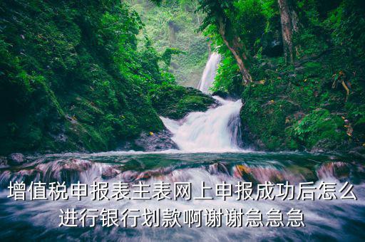 增值稅申報(bào)后如何扣款，增值稅申報(bào)表主表網(wǎng)上申報(bào)成功后怎么進(jìn)行銀行劃款啊謝謝急急急