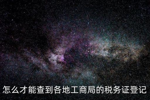 電子稅務(wù)登記如何查詢，稅務(wù)登記號查詢