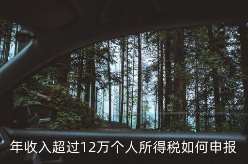 廣州個稅12萬如何申報，年收入超過12萬個人所得稅如何申報