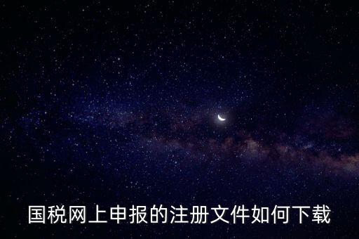 國稅網(wǎng)上申報(bào)的注冊文件如何下載