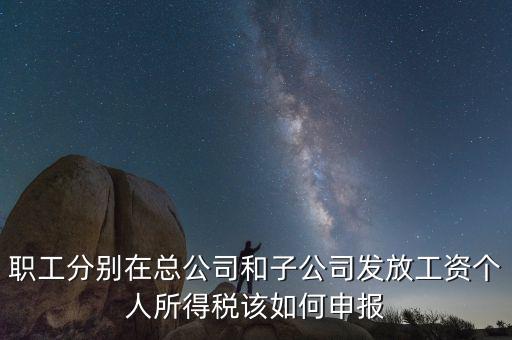 兩處的分公司如何申報(bào)個稅，職工分別在總公司和子公司發(fā)放工資個人所得稅該如何申報(bào)