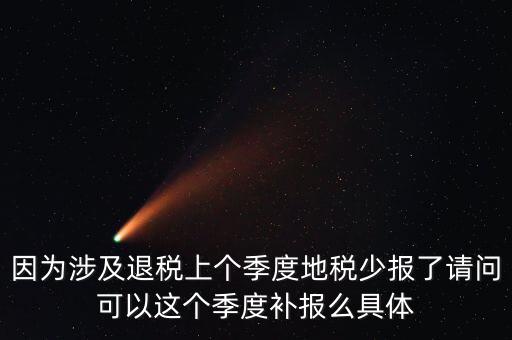 地稅如何補(bǔ)充申報，因?yàn)樯婕巴硕惿蟼€季度地稅少報了請問可以這個季度補(bǔ)報么具體