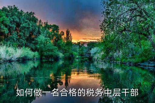如何做一名合格的稅務中層干部