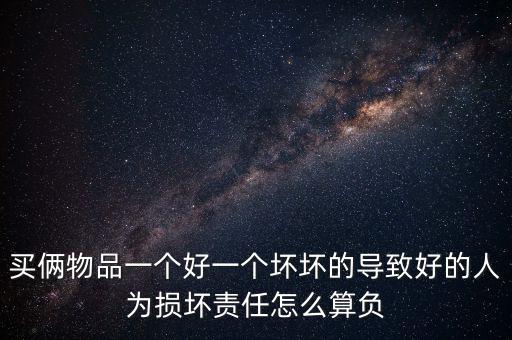 買倆物品一個好一個壞壞的導(dǎo)致好的人為損壞責(zé)任怎么算負