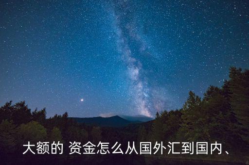  大額的 資金怎么從國(guó)外匯到國(guó)內(nèi)、