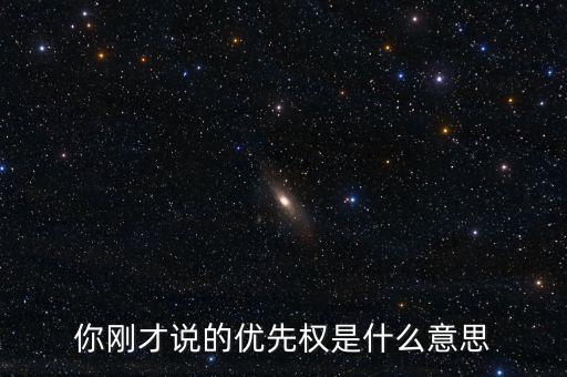 你剛才說的優(yōu)先權是什么意思