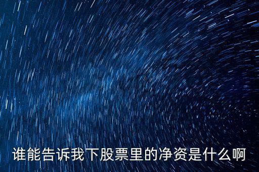 股票凈資什么意思，股票市凈和凈資是什么意識