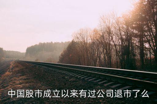 中國(guó)股市成立以來有過公司退市了么