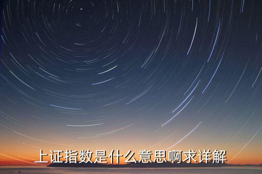 上證指數(shù)是什么意思，上證指數(shù)是什么意思求指教