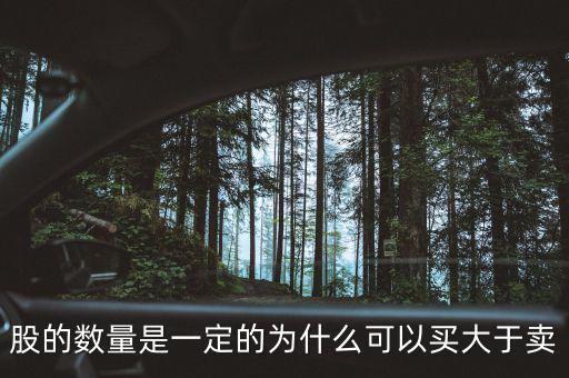 為什么可以買超過100萬股，股的數(shù)量是一定的為什么可以買大于賣