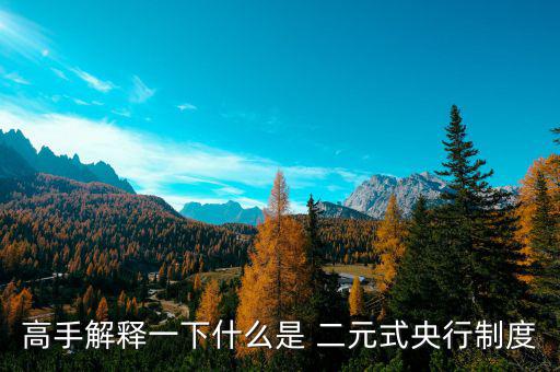 什么是二元體制，什么是二元制