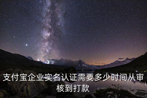 融業(yè)網(wǎng)什么時(shí)候立案，支付寶企業(yè)實(shí)名認(rèn)證需要多少時(shí)間從審核到打款