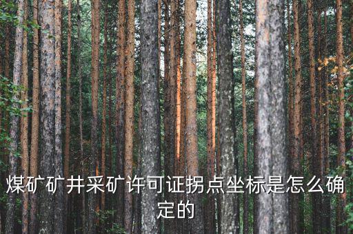 礦區(qū)范圍拐點坐標什么意思，煤礦礦井采礦許可證拐點坐標是怎么確定的