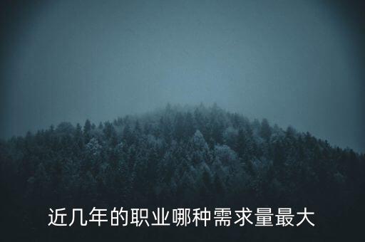 2016什么需求最大，目前什么職業(yè)需求量最大