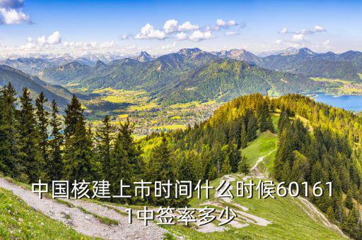 核建申購什么時候上市，中國核建上市時間什么時候601611中簽率多少