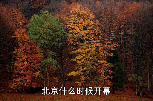 北京首腦峰會什么時候開，北京什么時候開幕