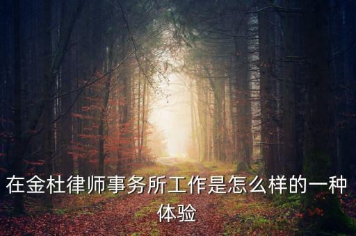 白彥春為什么離開(kāi)金杜，在金杜律師事務(wù)所工作是怎么樣的一種體驗(yàn)