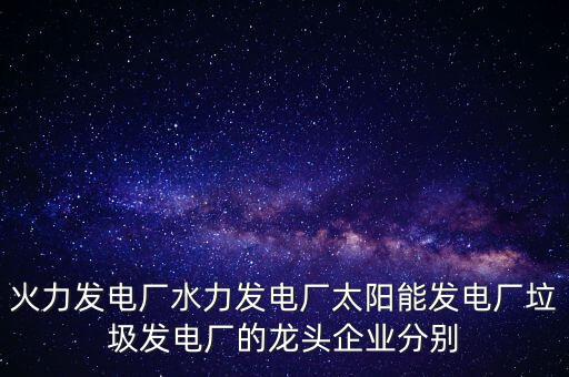 電力行業(yè)有什么龍頭股可以關(guān)注，目前電力行業(yè)有哪些股票推薦