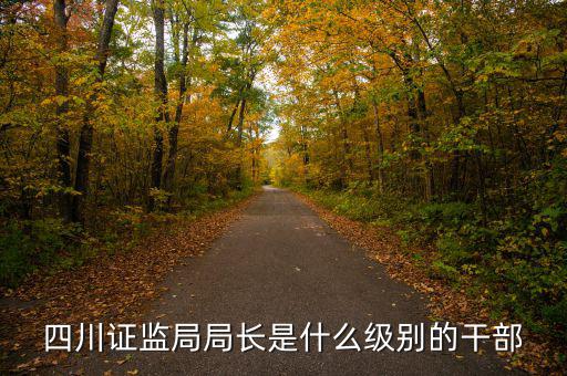 證監(jiān)會主席是什么級別，四川證監(jiān)局局長是什么級別的干部