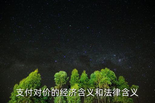 交易對價什么意思，車輛買賣已經(jīng)支付對價什么意思