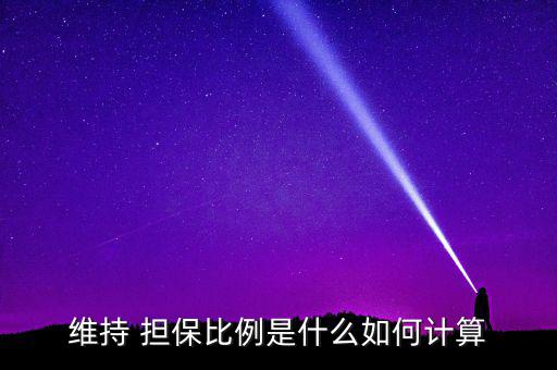 維持 擔(dān)保比例是什么如何計算