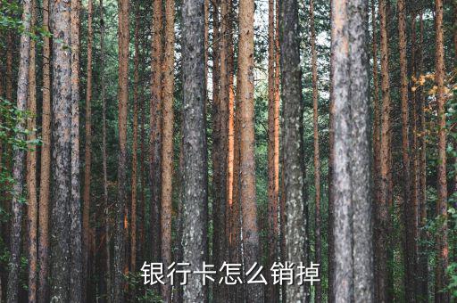 怎么銷(xiāo)銀行卡,廢棄卡怎么辦?
