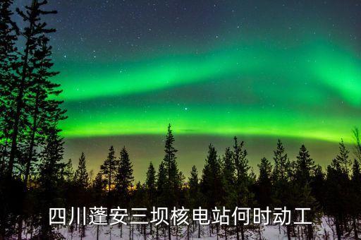 長江流域核電站什么時候立項，四川蓬安三壩核電站何時動工