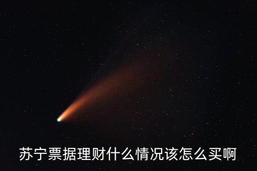 蘇寧票據(jù)理財(cái)什么情況該怎么買(mǎi)啊