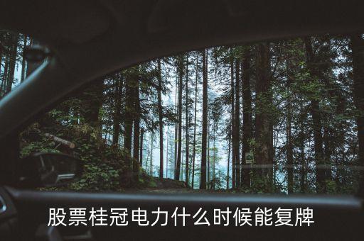 桂冠電力什么時(shí)候重組，桂冠電力600236何時(shí)復(fù)盤