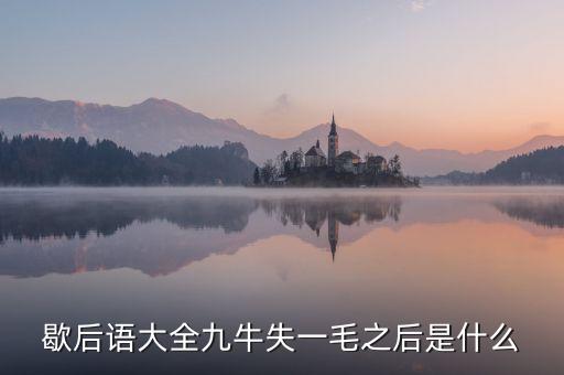 九牛失一毛的下預示什么，九牛失一毛