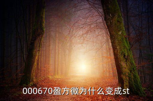 st盈方什么情況，000670盈方微為什么變成st