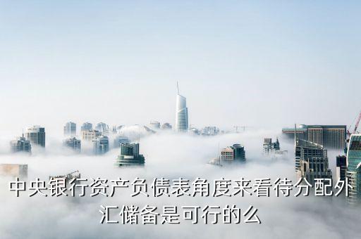 什么是已分配外匯儲備，中央銀行資產(chǎn)負(fù)債表角度來看待分配外匯儲備是可行的么
