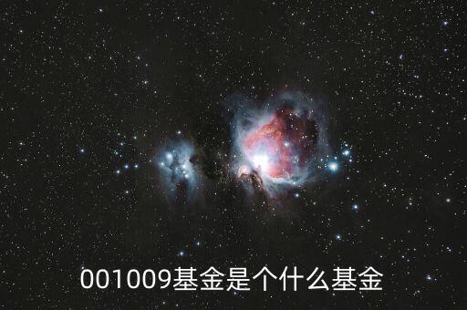 001009是什么基金，001009基金凈值查詢今天