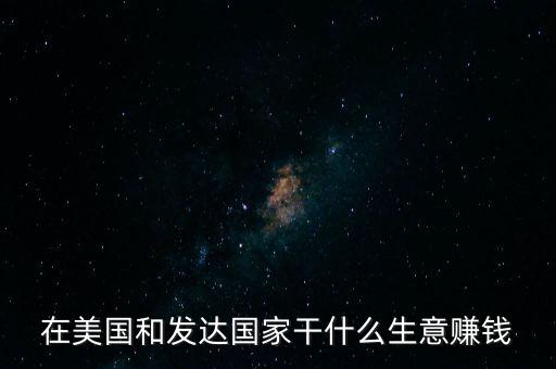 在美國投資什么能發(fā)財，在美國和發(fā)達國家干什么生意賺錢