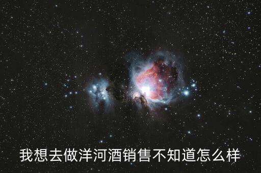 洋河業(yè)務(wù)員做什么，我想去做洋河酒銷(xiāo)售不知道怎么樣