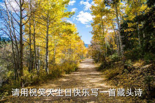 請(qǐng)用祝笑天生日快樂寫一首藏頭詩(shī)