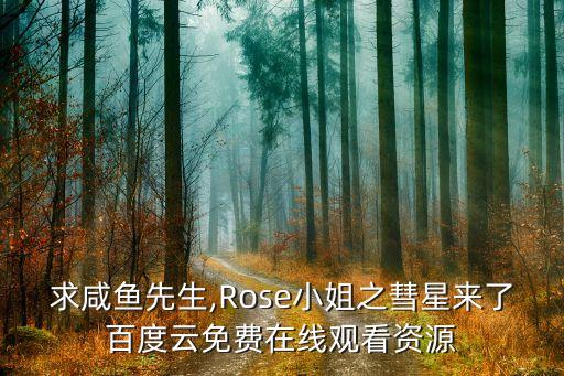 求咸魚先生,Rose小姐之彗星來了百度云免費(fèi)在線觀看資源