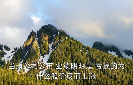 業(yè)績(jī)虧損預(yù)告后股票走向,為什么業(yè)績(jī)虧損的股票能大漲