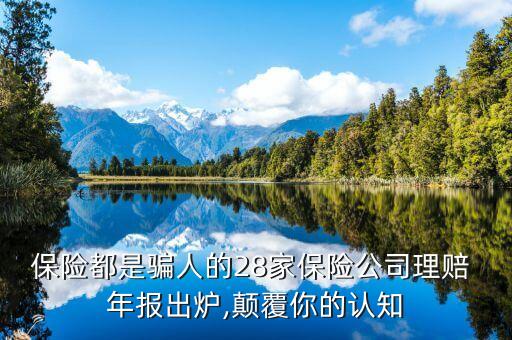 保險都是騙人的28家保險公司理賠 年報出爐,顛覆你的認知
