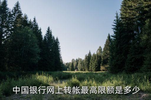  中國(guó)銀行網(wǎng)上轉(zhuǎn)帳最高限額是多少