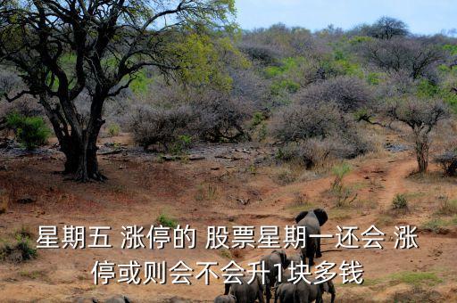 星期五 漲停的 股票星期一還會(huì) 漲?；騽t會(huì)不會(huì)升1塊多錢