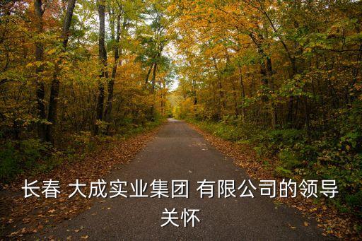 長(zhǎng)春 大成實(shí)業(yè)集團(tuán) 有限公司的領(lǐng)導(dǎo)關(guān)懷