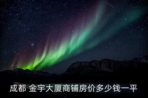 成都 金宇大廈商鋪房價(jià)多少錢一平