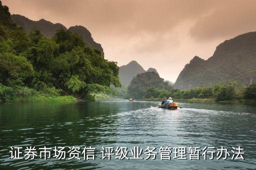 證券市場資信 評(píng)級(jí)業(yè)務(wù)管理暫行辦法