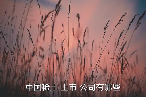 中國(guó)稀土 上市 公司有哪些