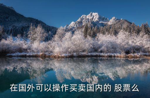 在國(guó)外可以操作買賣國(guó)內(nèi)的 股票么